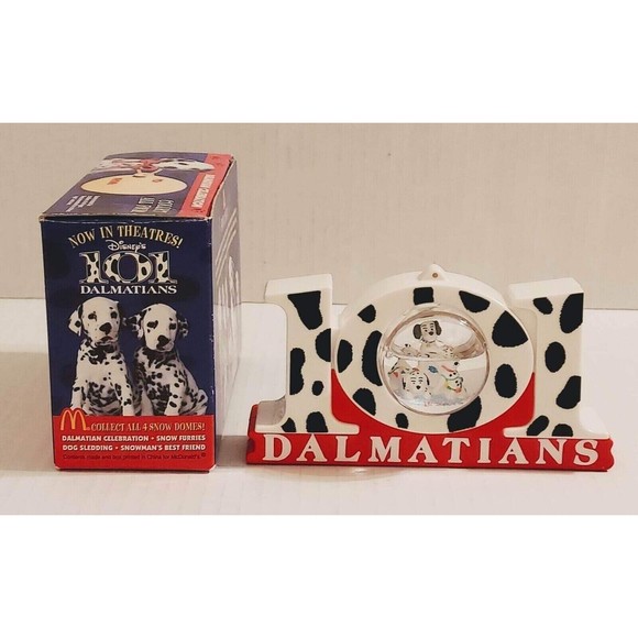 1996 Disney's 101 Dalmatians Snow Dome Globe Dalmatian Celebration McDonalds... - Picture 4 of 4
